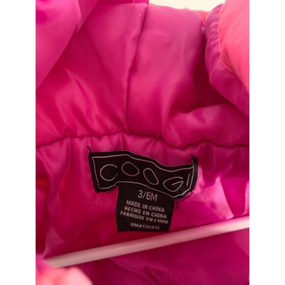 Vintage Coogi Girls Infant Baby Size 3 6 months Pink puffer Vest Winter Ski Jack - Picture 2 of 3